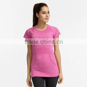 Seamless Workout Shirt for Women, Workout T Shirts, Dri Fit Fitness Shirts Manufacturers thumbnail-1