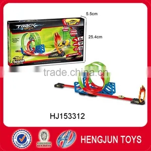 2016 Hot Wheels Stunt Track Challenge Plastic Racing Car Pullback Orbit Car Toy thumbnail-5