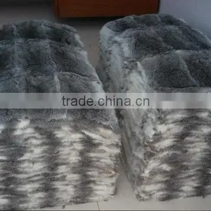 Natural Rabbit Plate / Fur Blanket Rabbit Fur Plate thumbnail-1