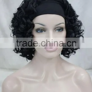 Best Quality on Line Trading Braided Style Ombre Tights Instock All Synthetic Color Kinky Curly Headband Wigs thumbnail-2