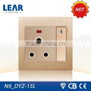 3D Texture Design N9 Series 3 Round Pins Socket Switch thumbnail-1