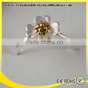 Korea Flower Opening Ring Adjustable 925 Sterling Silver Rings thumbnail-2