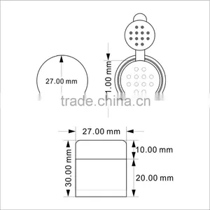 Round Shape Plastic Empty Compact Cosmetic Loose Powder Case thumbnail-2