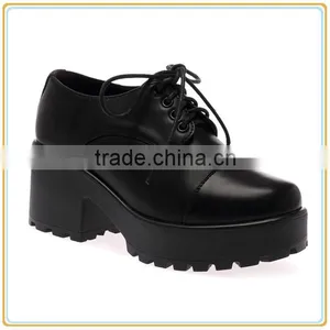 WOMENS LADIES CHUNKY CLEATED PLATFORM MID BLOCK HEEL ANKLE CASUAL SHOES thumbnail-1