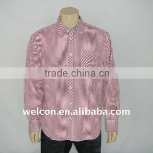 Chinese Factory Processing ODM OEM 100% Cotton Casual Long Sleeve Popular Check Men's Shirt thumbnail-1