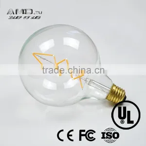 Buy Led Filament Lamp G125 2/4//5/6/8W Amber Glass 8W Filamento Warm Light thumbnail-2