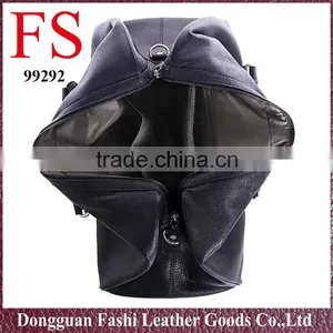 2016 Black Classic Style Large Wholesale Men Leather Travel Bag thumbnail-4