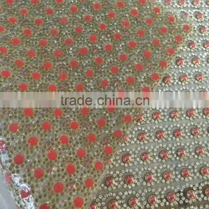 Multi Colors Ceramic Pearl With Rhinestone Decorated Mesh Triming With Glue for Bags thumbnail-6