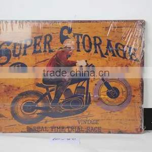 Vintage Wooden Wall Painting Hanging Decor thumbnail-1