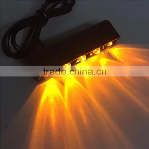 4x Universal Motorcycle Black 5 LED Turn Signal Indicators Blinker Amber Light thumbnail-5