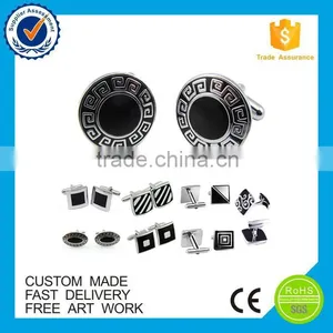 Customized Metal Hard Enamel Wholesale Snowman Cufflinks Set thumbnail-4