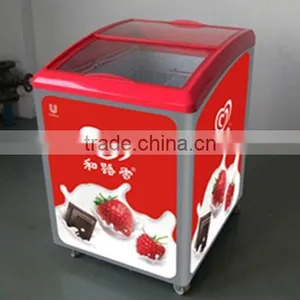 Curved Double Door Ice Cream Freezer thumbnail-1