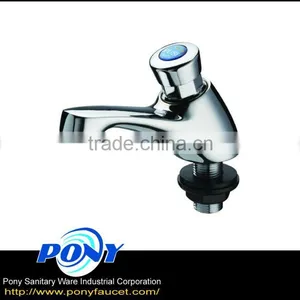 High Quality Taiwan Made Classic Simple Water Bathroom Kitchen Automatic Faucet Self Closing Tap thumbnail-1