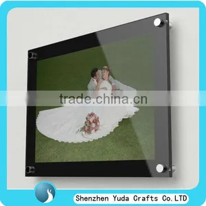 Wall Mounted Clear Acrylic Wedding Anniversary Photo Frame With Screws Wholesale for Wedding thumbnail-1