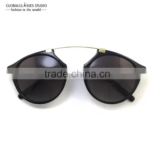 Shinny Gold Metal Brow Bar Sunglasses Women Designer Sunglasses Fashion Summer Style Black /Demi Havana Color 6604C thumbnail-5