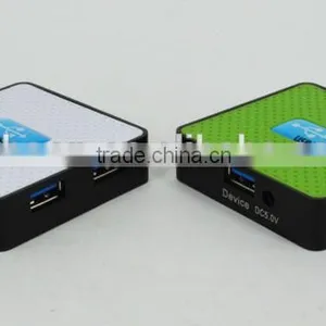 Promotional Square-shape Usb Por Hub, 4 Port 3.0 Usb Hub for Computer Accessories thumbnail-2
