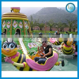 China Manufacturing Funfair Fiberglass Rides! Amusement Rotating Bee Ridess thumbnail-3