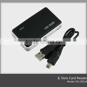 2015 Best Selling All in 1plastic Colorful Card Reader Writer With 4 Ports(OS-CR114) thumbnail-1