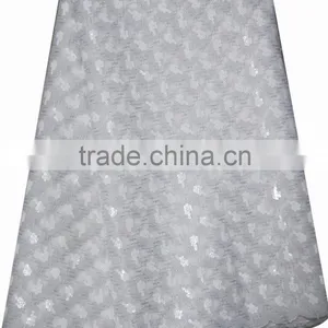 African Organza Lace With Sequins Embroidery CL8121-3gray thumbnail-1