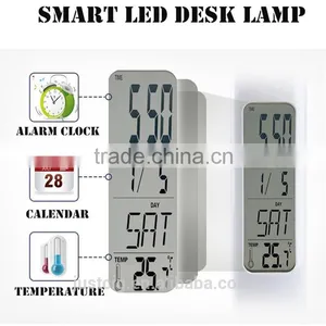 Factory LED Desk Table Lamp Rechargeable Portable Light Calendar Alarm Colck thumbnail-6