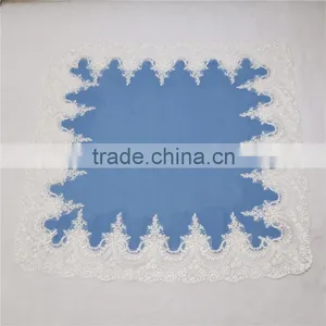 Factory New Design Cashmere Blanket With White Lace thumbnail-1