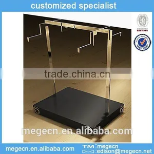 Fashionable Clothing Shop Metal Hanging Display Racks Design thumbnail-1