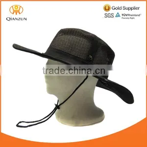 Green Safari Bucket Hat Hunting Army Fishing Bucket Hat With String Roll up Mesh Safari Bucket Hat thumbnail-1
