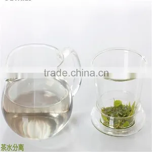 Small Order Welcomed!Hand-made High Borosilicate Water Glass Tea Pot With Cup and Heater in Stock thumbnail-4