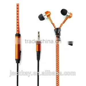 SNHALSAR Free Samples Mobile Sport Earphone, Zipper Metal Earphones thumbnail-6