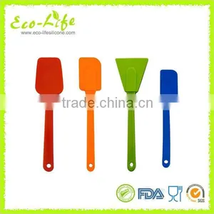 Set of 4 Non-Stick Silicone Spatula Turner With PP Handle , Silicone Kitchen Tools Set, Cake/Pizza Turner Spatulas thumbnail-1
