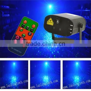 Twinkling Mini Star Laser Light GB 12 Gobos and 3W Blue LED Light With Remote Control thumbnail-1