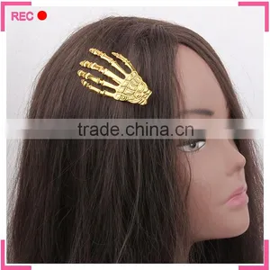 Large Metal Hair Clip for Party, Skull Shaped Made in China Hair Clips thumbnail-6