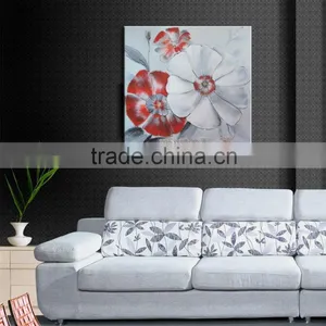 100% Handmade Beautiful Orchid Peony Flower Oil Painting thumbnail-1