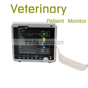 High End Veterinary Patient Monitor for Vet ECG, NIBP, SPO2, PR, Built-in Rechargeable Battery With Thermal Printer thumbnail-1