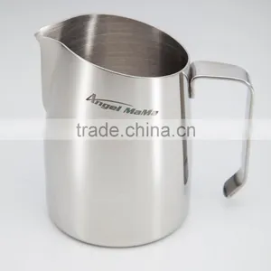 High Quality Oblique Mouth 16oz Stainless Steel Milk Jug thumbnail-1