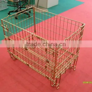 European Stackable Wire Basket/Foldable Wire Container/Hot Design Wire Cage thumbnail-1
