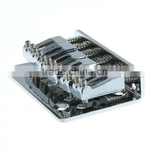 Guitar Bridge Top Load Parts Chrome 6 Strings Saddle Hardtail 65mm thumbnail-1