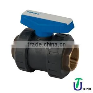 U-PVC True Uinon Ball Valves One Side Brass Female Threaded thumbnail-1