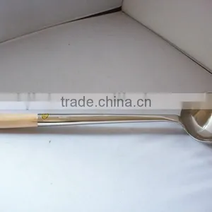Wood Handle Stainless Steel Ladle thumbnail-1