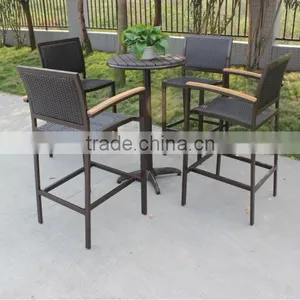 Foshan Outdoor Furniture Garden Rattan Table and Chair With Plastic Wood thumbnail-5