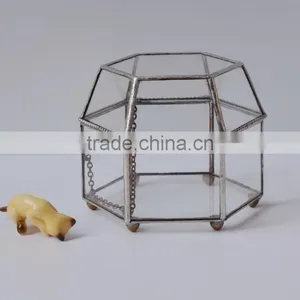 Indoor Decoration Clear Glass Plant Terrarium Hanging Terrarium Geometric thumbnail-1