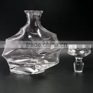 900ml Glass Whiskey Decanter With Special Shape Glass Wine Decanter, Glass Decanter thumbnail-2