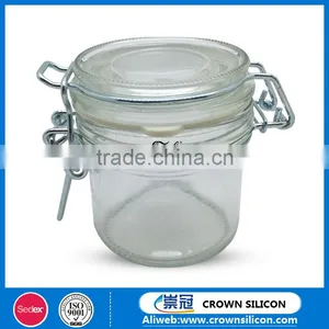 350ml/200ml/80ml France Standard Foie Gras Glass Jar Food Storage Jars With Silicone Seal Ring thumbnail-1