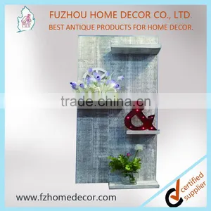 2016 Antique Washed White Wooden Wall Holder, Decorative Wooden Shelf thumbnail-1