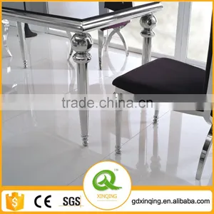 Modern Design Cheap Glass Dining Table 6 Chairs Set TH319 thumbnail-3