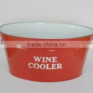 Egg Shaped Basin Ice Tray Bucket Enamelware Home Gardening Ice Basin Shelf Holder thumbnail-1