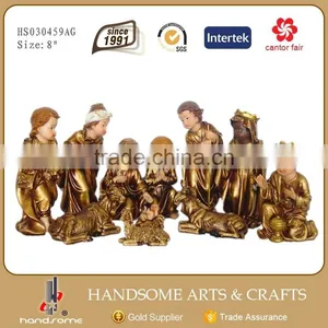 8 Inch Resin Craft Religious Items Child Theme Christmas Nativity Scene Crib Set thumbnail-3