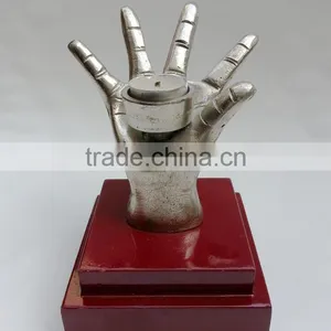 Metal Hand Fancy Candle Holder Sculpture thumbnail-1