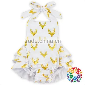 Mint Cotton Baby Toddler Ruffle Icing Romper thumbnail-3