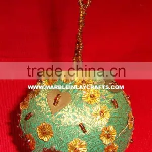 Beaded Ball Christmas Ornament thumbnail-1